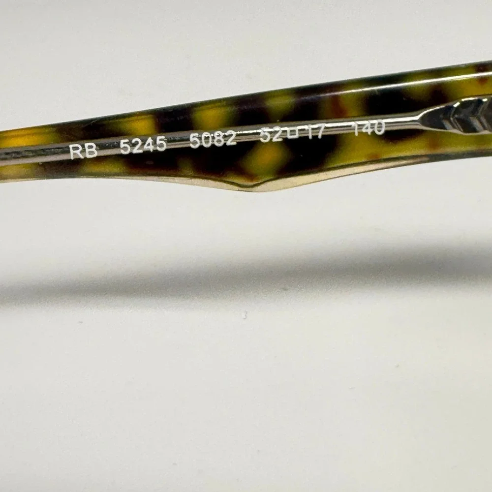 Ray-Ban RB 5245‎ 5082 Tortoise Shell Eyeglass Frames 52-17-140 Mens Womens